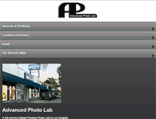 Tablet Screenshot of advancedphotolab.com